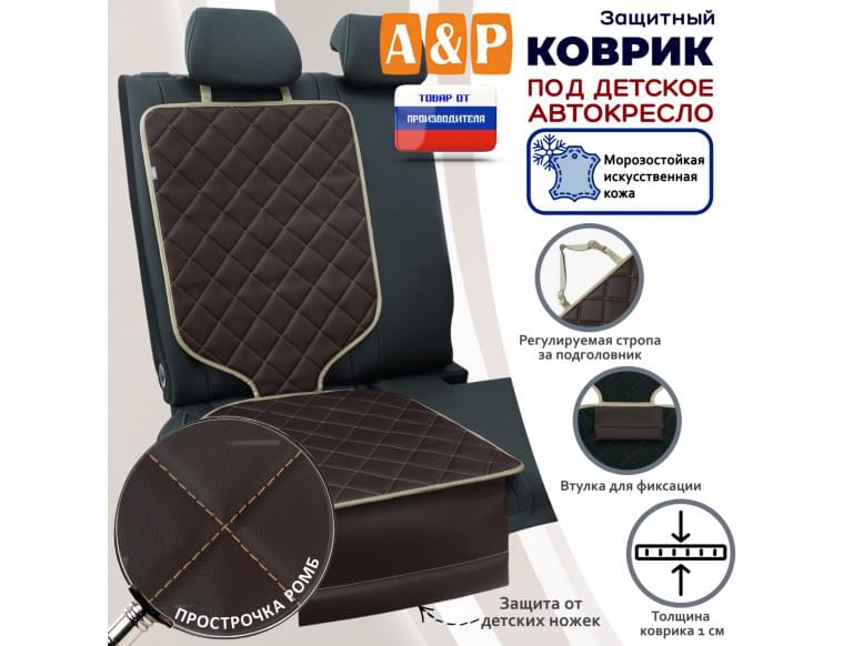 Коврик под детское автокресло. Искусственная кожа. 