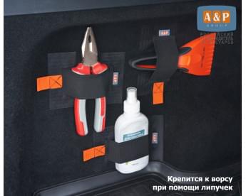 Багажные ремни "Вертикаль-Мини" для ворса. Комплект из 3-х штук. Цвет: черный.