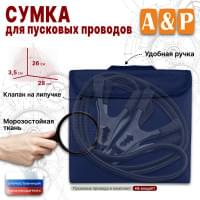 Сумка для пусковых проводов. Цвет: синий.