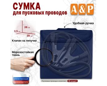 Сумка для пусковых проводов. Цвет: синий.