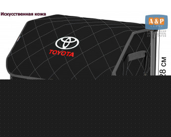 Органайзер-саквояж "Союз Премиум" в багажник Toyota (Тойота), размер L. Цвет: черный с серой прострочкой Ромб.