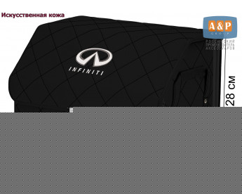 Органайзер-саквояж "Союз Премиум" в багажник Infiniti (Инфинити), размер L. Цвет: черный с черной прострочкой Ромб.