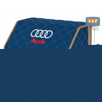Органайзер-саквояж "Союз" в багажник Audi (Ауди), размер M. Цвет: синий с бежевой прострочкой Ромб.