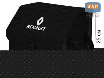 Органайзер-саквояж "Союз" в багажник Renault (Рено), размер M. Цвет: черный с черной прострочкой Соты.