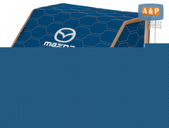 Органайзер-саквояж "Союз" в багажник Mazda (Мазда), размер M. Цвет: синий с бежевой прострочкой Соты.