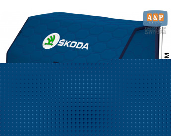 Органайзер-саквояж "Союз" в багажник Skoda (Шкода), размер XL. Цвет: синий с синей прострочкой Соты.