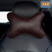 Подушка-косточка автомобильная под шею. Средняя. Экокожа. 